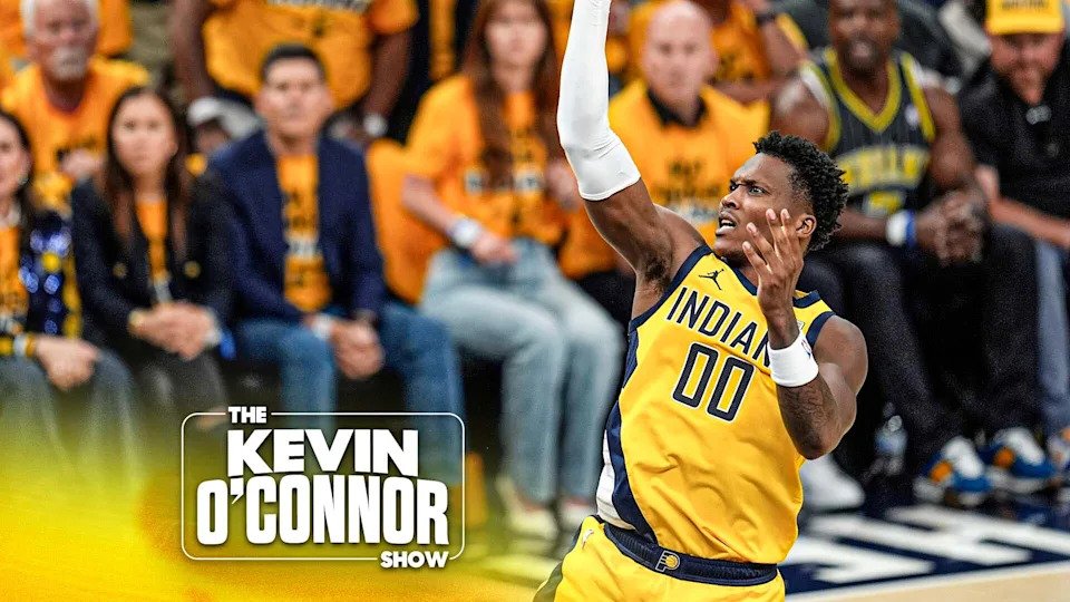 Indiana Pacers guard Bennedict Mathurin shoots against the Oklahoma City Thunder during the second half of Game 3 of the NBA Finals basketball series, Wednesday, June 11, 2025, in Indianapolis. (AP Photo/Abbie Parr)