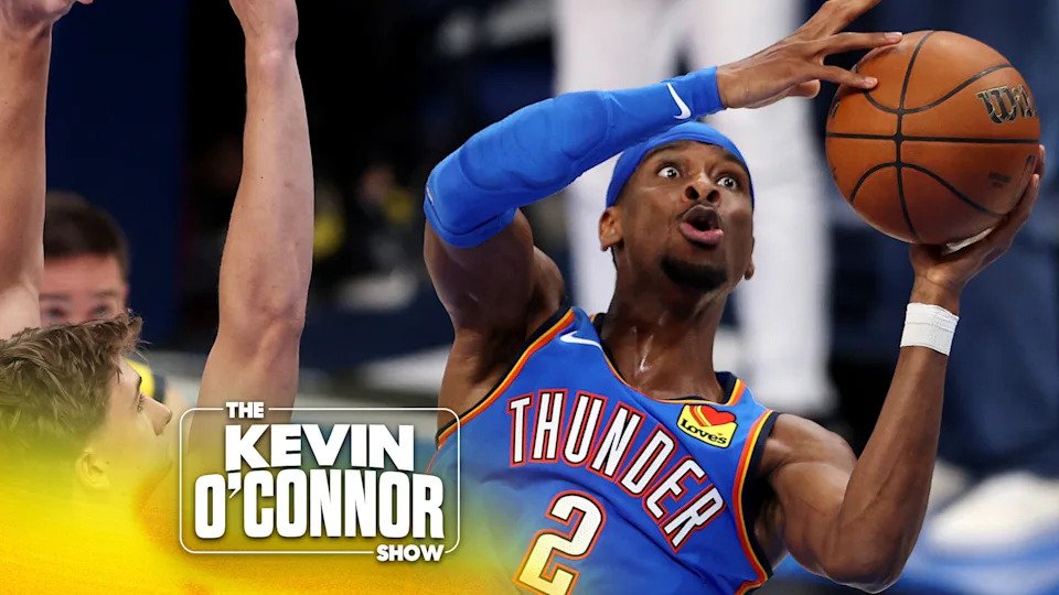 Shai Gilgeous-Alexander #2 of the Oklahoma City Thunder attempts a layup against the Indiana Pacers during the fourth quarter in Game Two of the 2025 NBA Finals at Paycom Center on June 08, 2025 in Oklahoma City, Oklahoma. (Photo by William Purnell/Getty Images)