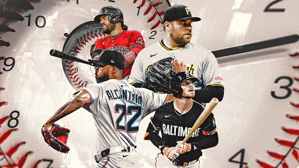Eugenio Suarez, Sandy Alcantara, David Bednar and Ryan O'Hearn are among the players who could be on the move to help a contender next month. (James Pawelczyk/Yahoo Sports)