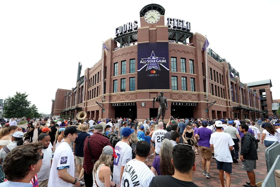 The 2021 MLB All-Star game was originally scheduled to be played at Truist Park in Atlanta, but MLB moved the game to Coors Field in response to a controversial voting law in Georgia. (Rob Tringali/MLB Photos via Getty Images)