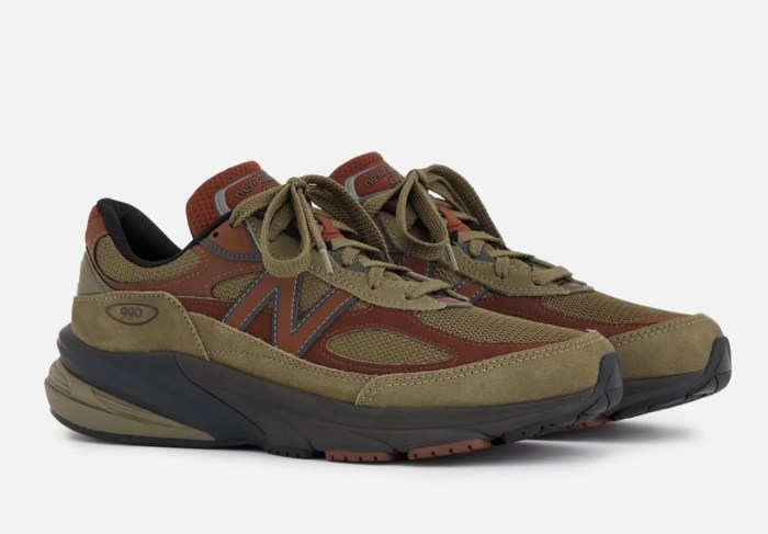 New Balance 990v6 Dark Camo Rich Oak sneakers